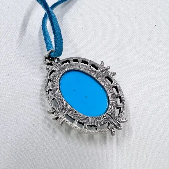 NWT - Robert Rose - Turquoise Color Semi Precious Stone Pendant 16” Necklace - Picture 6 of 9